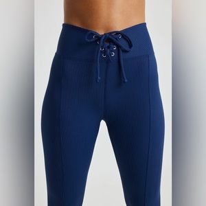 Year of Ours Ribbed Football Leggings S Navy